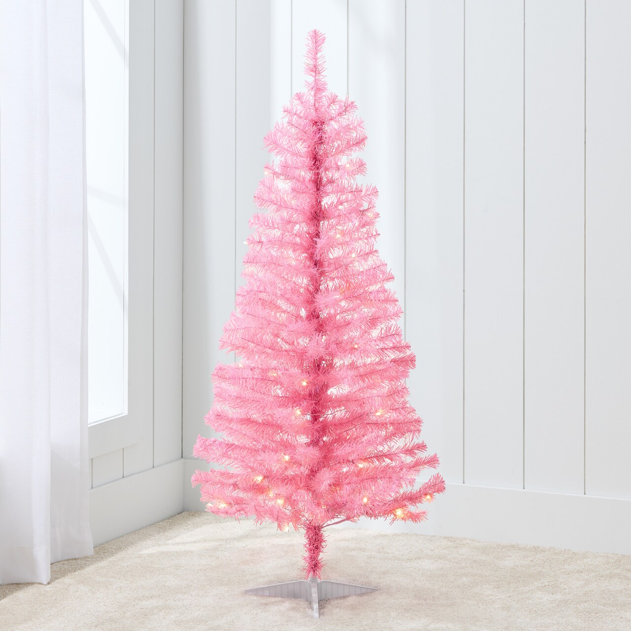 Best Choice Products Prelit Colored Christmas Tree, 4ft Artificial Tree Holiday Decor w/ LED Lights